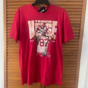 Travis Kelce #87 NFL Kansas City Chiefs Graphic Active Football T-Shirt Sz L
